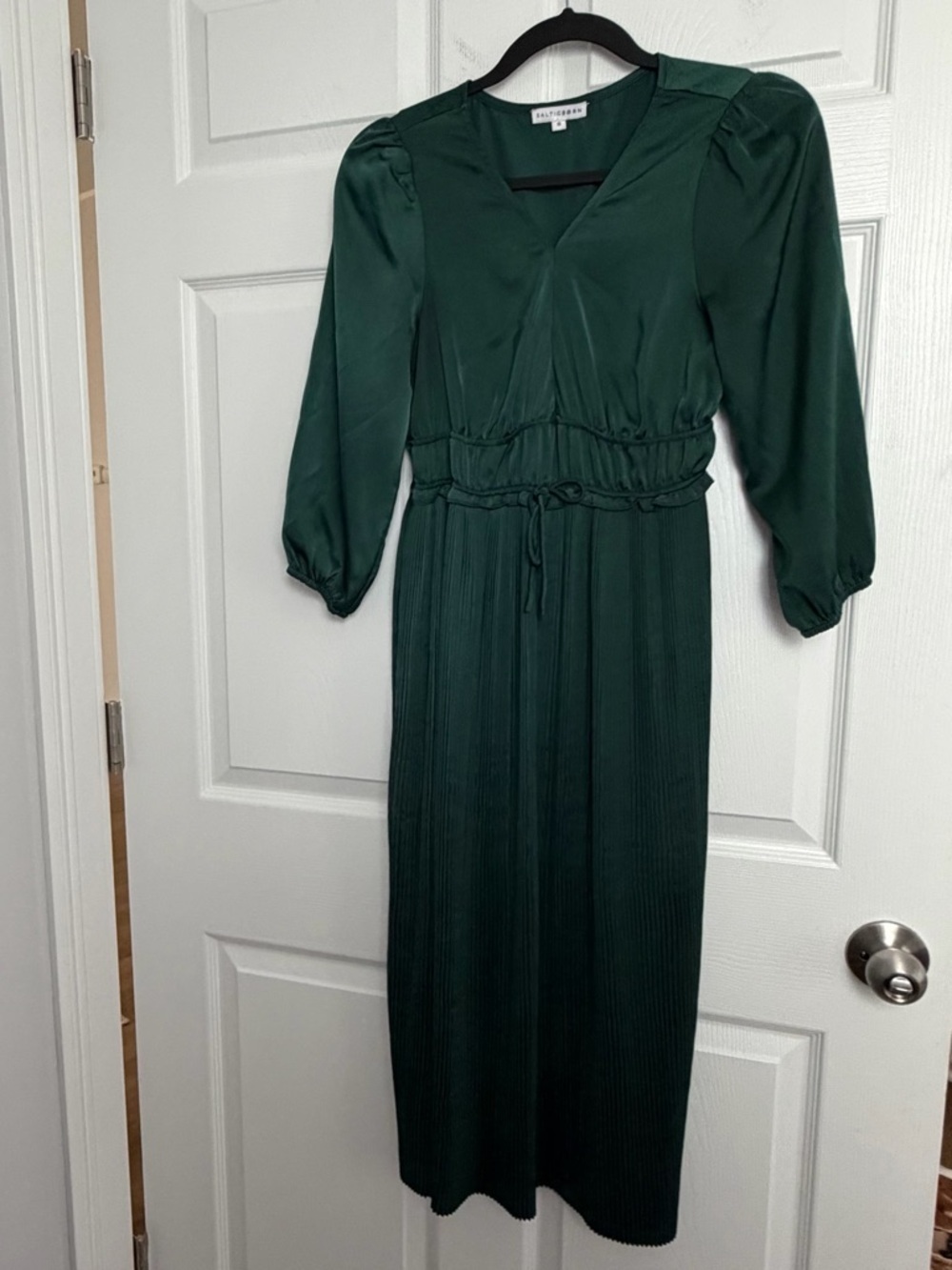 Baltic Born Deep Green Pleated Midi Dress